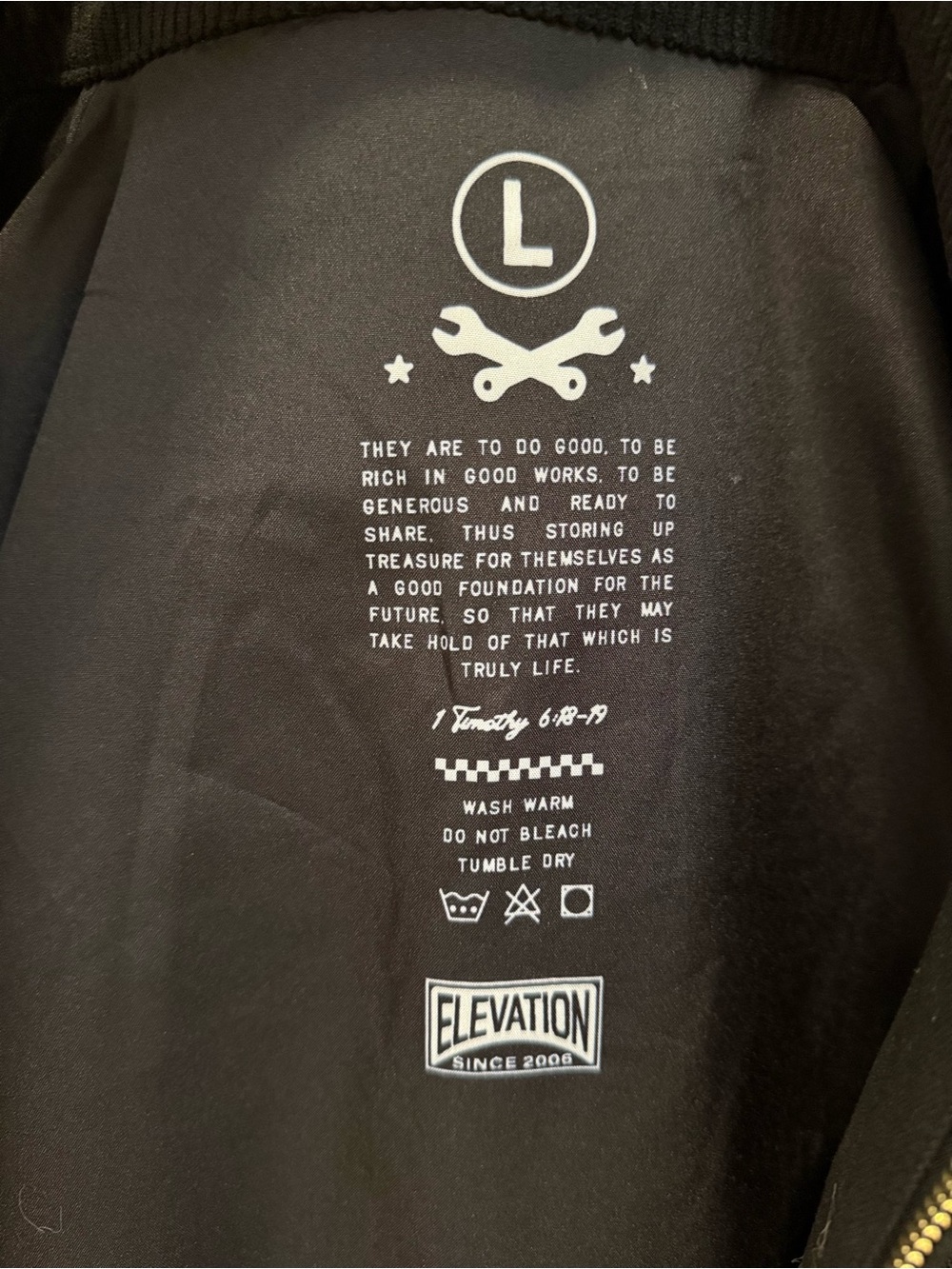 NWOT  Elevation Church Eternal Reward Canvas Jacket Black Size L - Picture 7 of 8